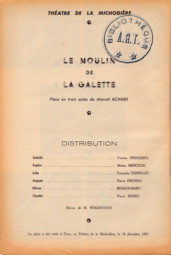 la distribution