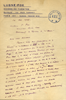 Lugné-Poe à Paulette Pax, renonçant au Procès d'Oscar Wilde de Maurice Rostand pour raisons de santé, 10 octobre 1933 .