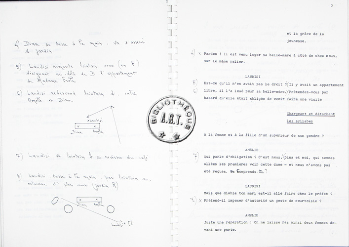 Texte et description des mouvements