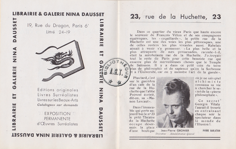 Les programmes de Théatre de l\