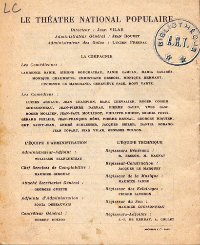 Les programmes de Théatre de l\