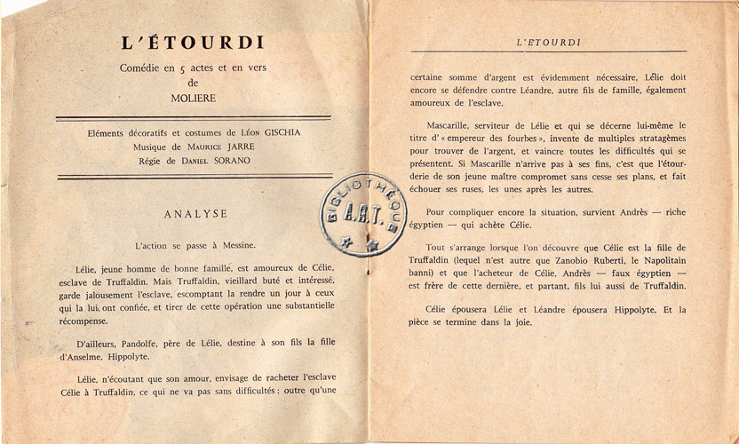 Les programmes de Théatre de l\