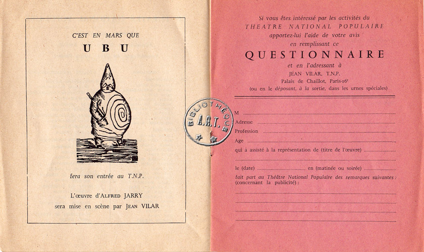 Les programmes de Théatre de l\