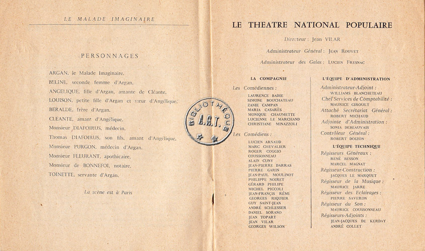 Les programmes de Théatre de l\