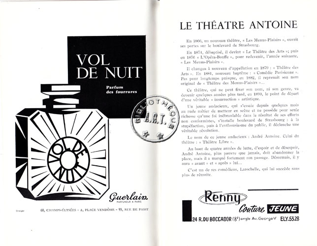 Les programmes de Théatre de l\