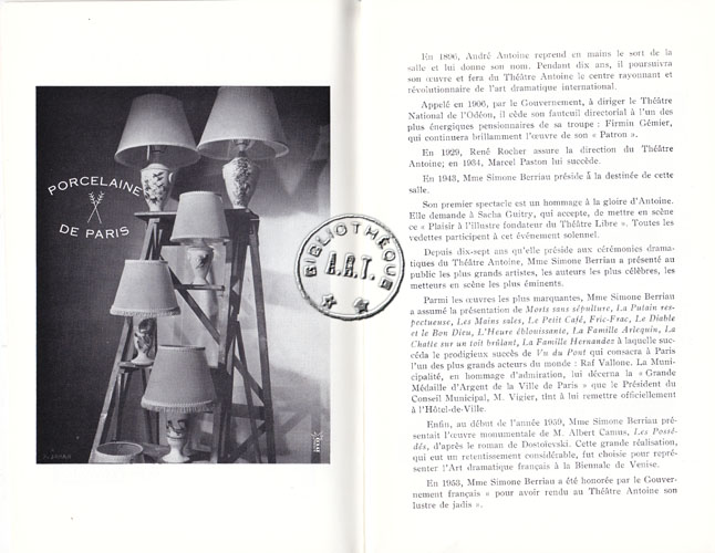 Les programmes de Théatre de l\