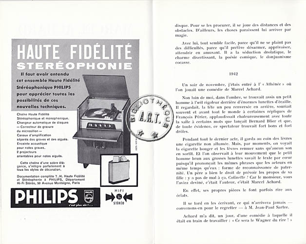 Les programmes de Théatre de l\