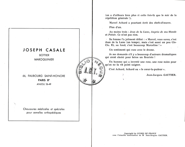 Les programmes de Théatre de l\