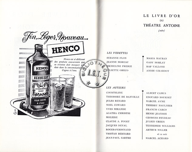 Les programmes de Théatre de l\