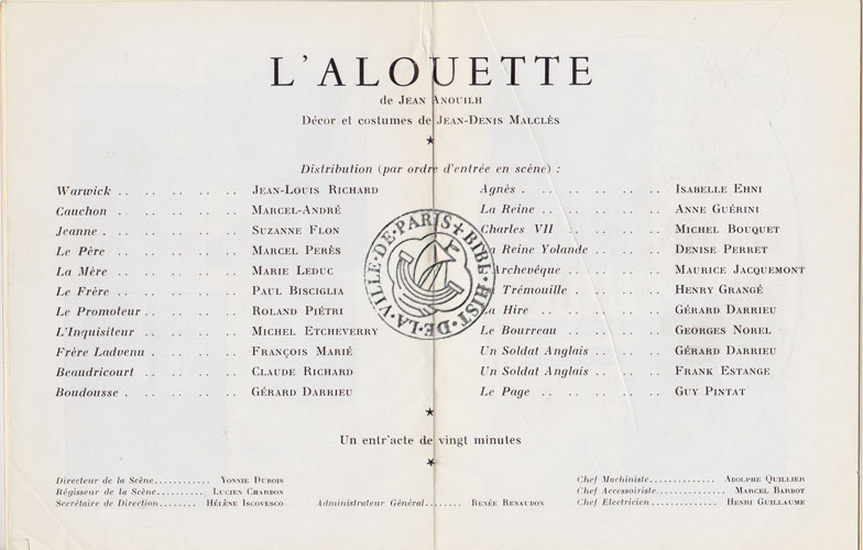 Les programmes de Théatre de l\