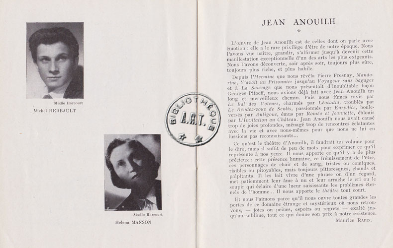 Les programmes de Théatre de l\
