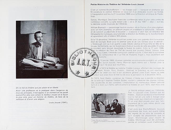 Les programmes de Théatre de l\