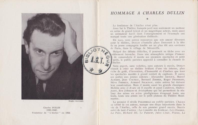 Les programmes de Théatre de l\