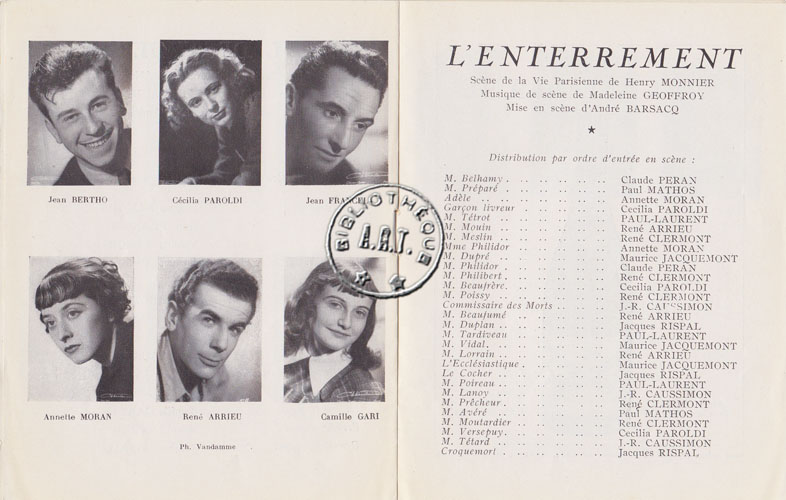 Les programmes de Théatre de l\