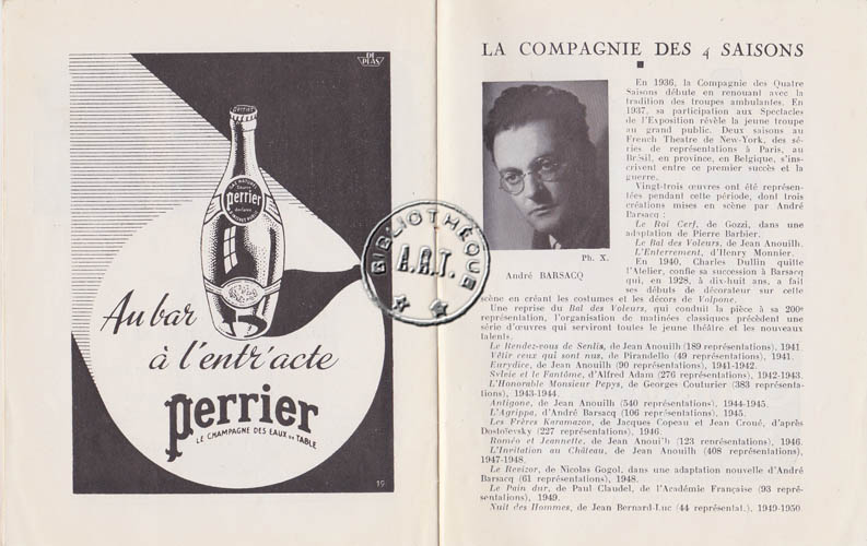Les programmes de Théatre de l\