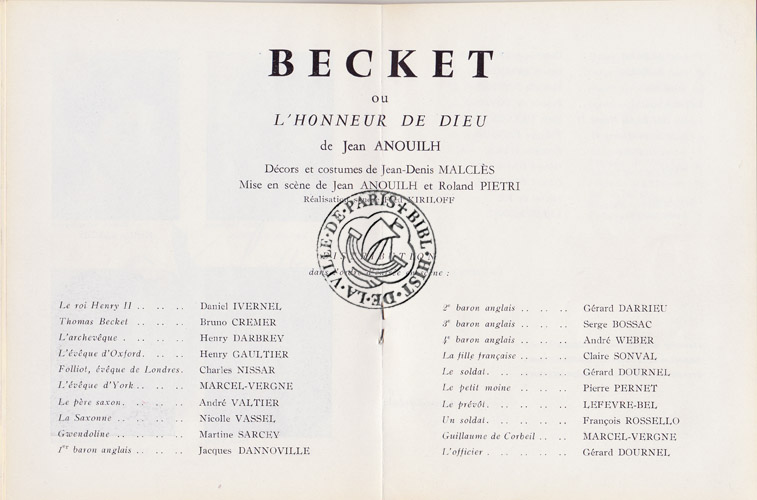 Les programmes de Théatre de l\