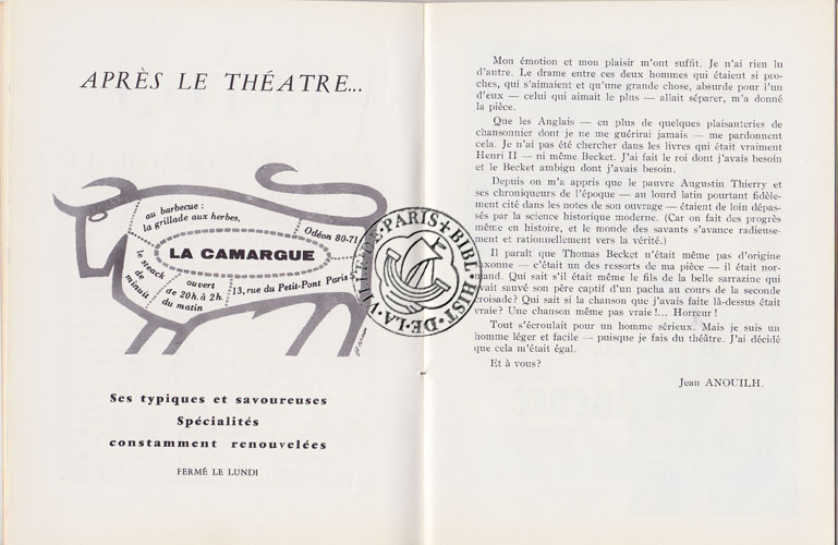 Les programmes de Théatre de l\