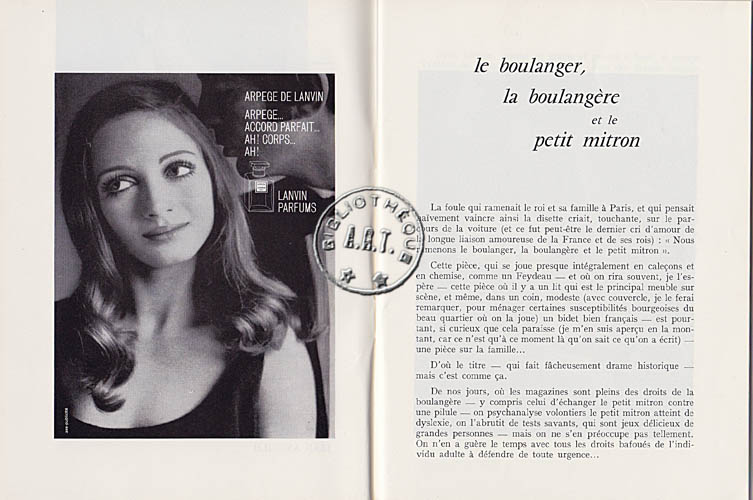 Les programmes de Théatre de l\