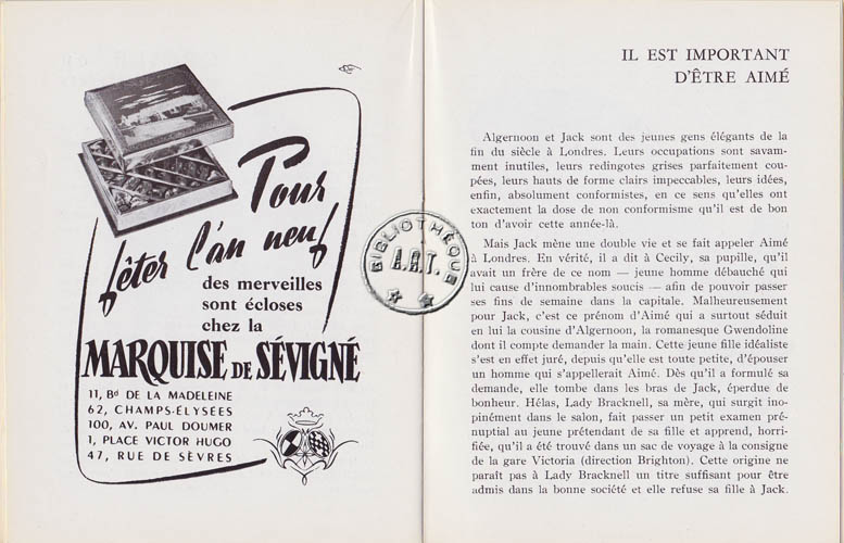 Les programmes de Théatre de l\