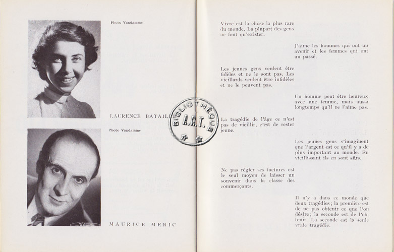 Les programmes de Théatre de l\