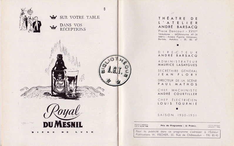 Les programmes de Théatre de l\
