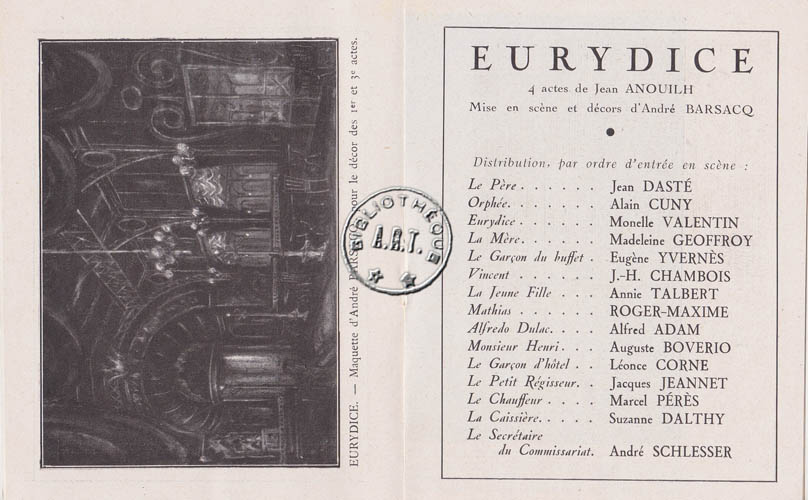 Les programmes de Théatre de l\