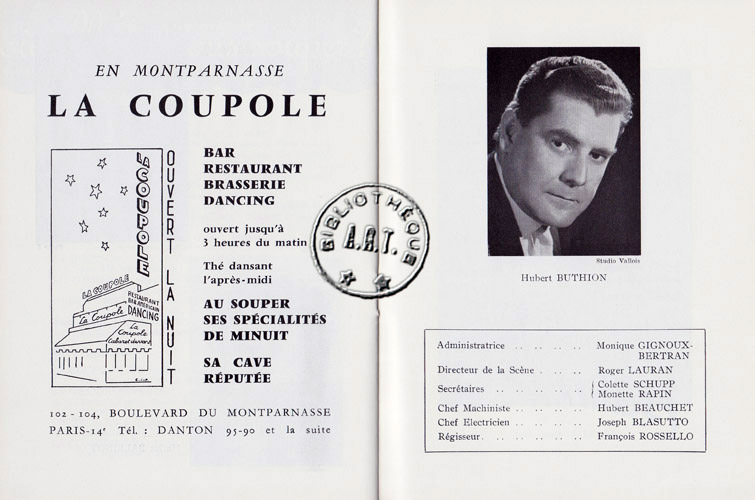 Les programmes de Théatre de l\