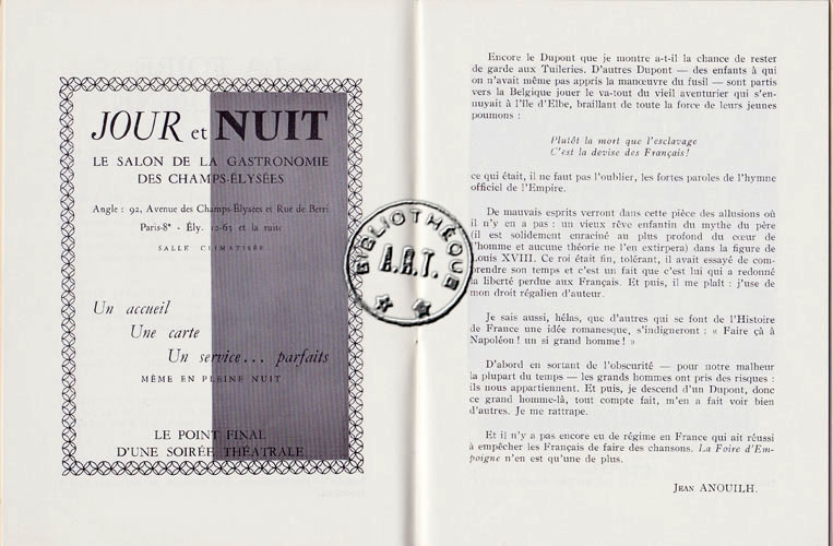 Les programmes de Théatre de l\