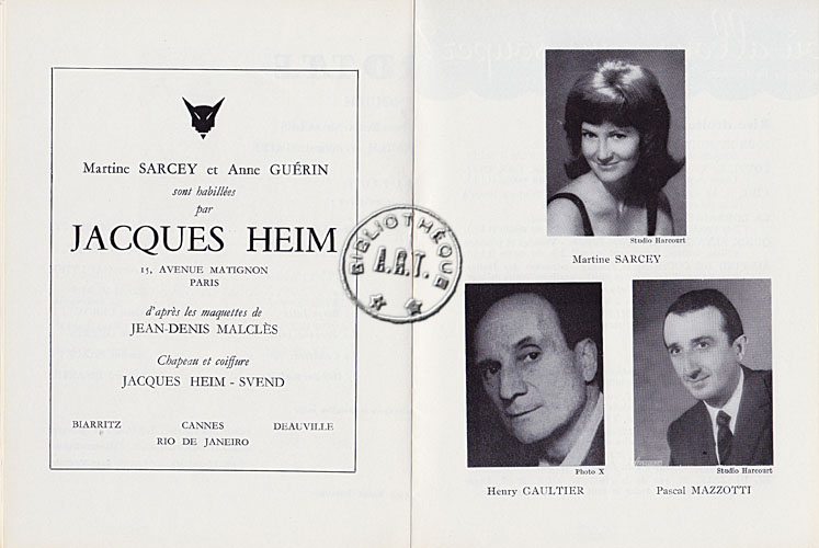 Les programmes de Théatre de l\