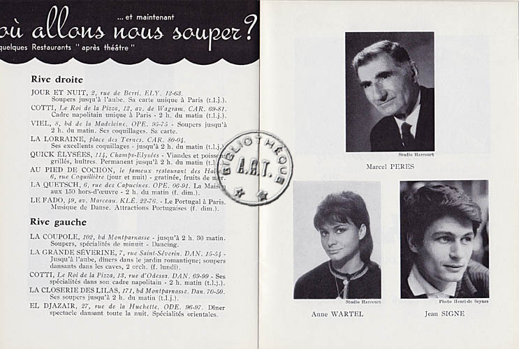 Les programmes de Théatre de l\