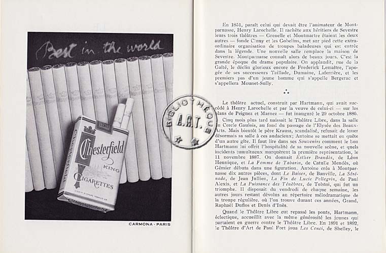 Les programmes de TThéatre de l\