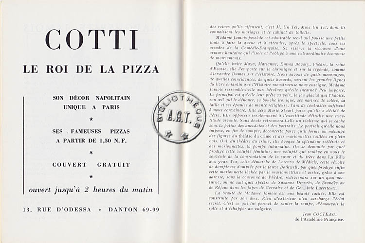 Les programmes de Théatre de l\
