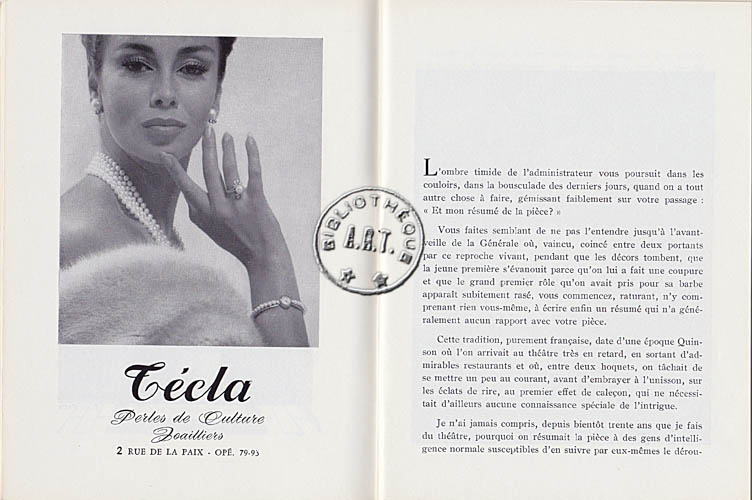 Les programmes de Théatre de l\