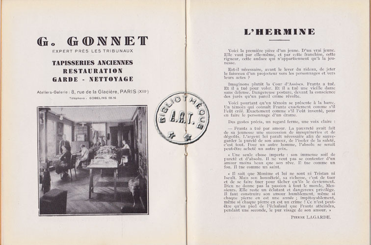 Les programmes de Théatre de l\