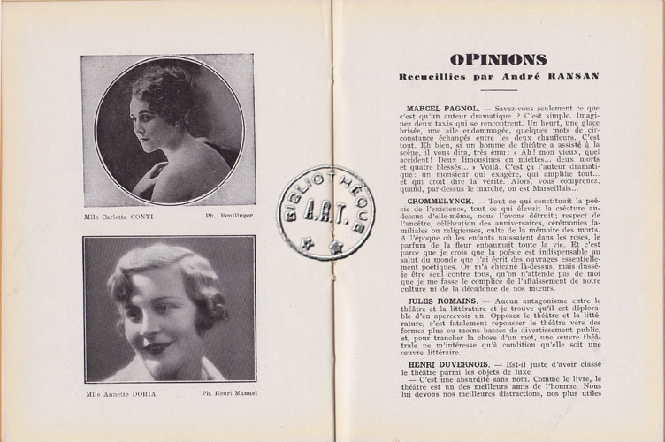 Les programmes de Théatre de l\