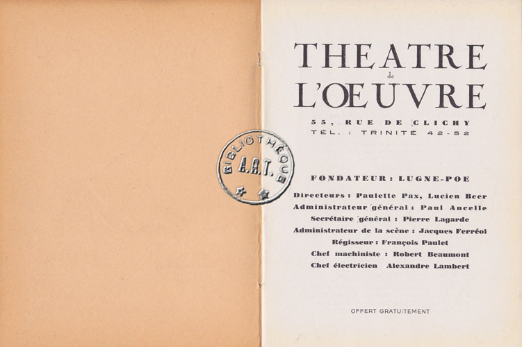 Les programmes de Théatre de l\