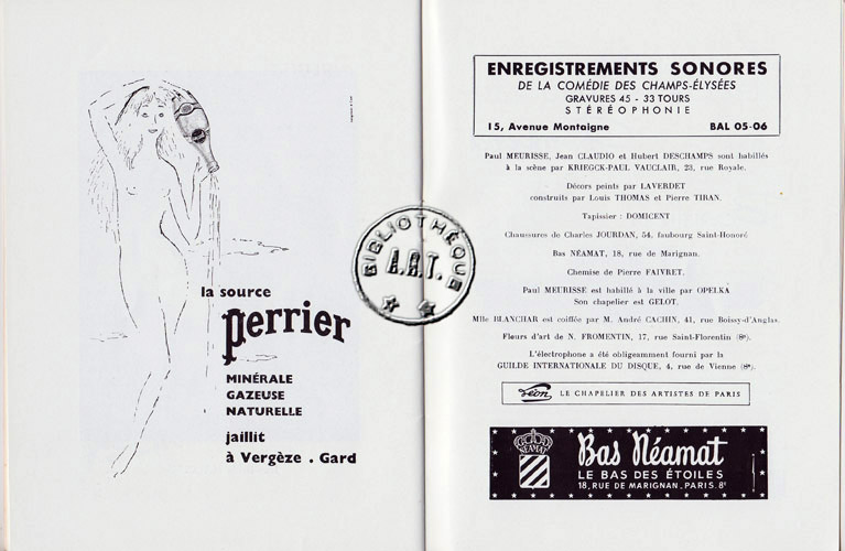 Les programmes de Théatre de l\