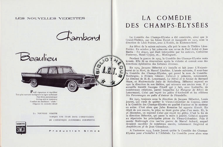 Les programmes de TThéatre de l\