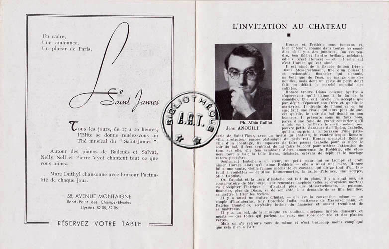 Les programmes de Théatre de l\