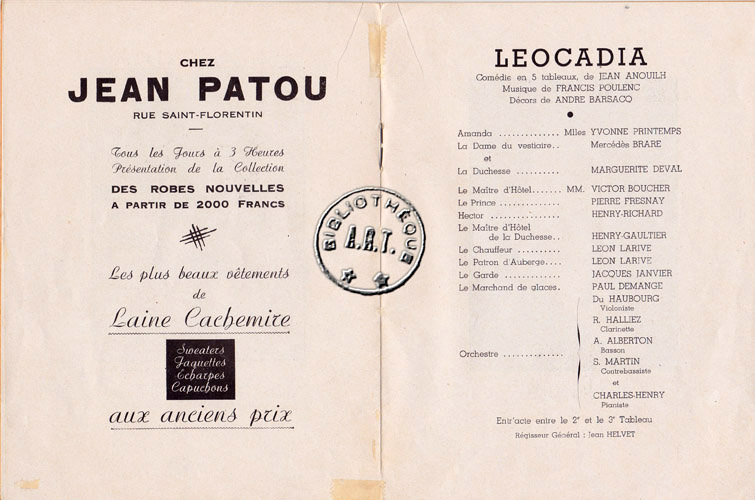 Les programmes de Théatre de l\