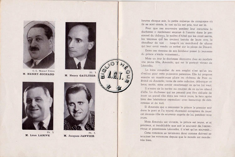 Les programmes de Théatre de l\