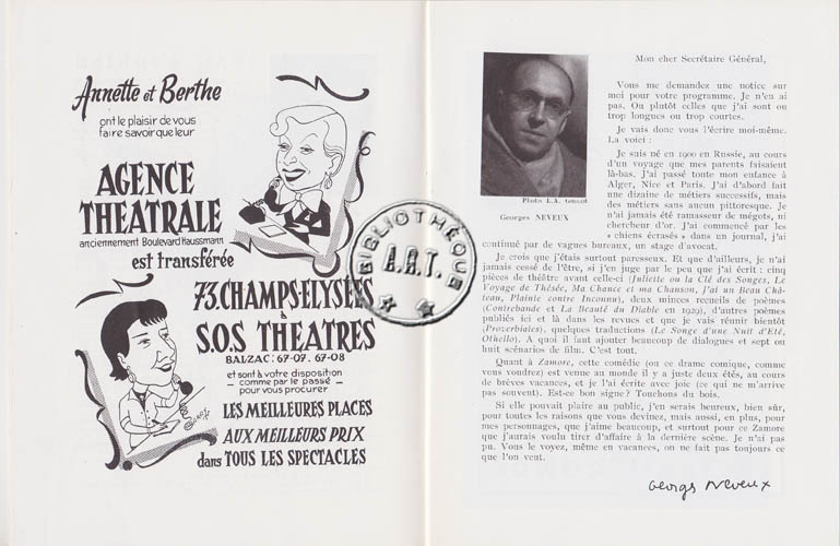 Les programmes de Théatre de l\