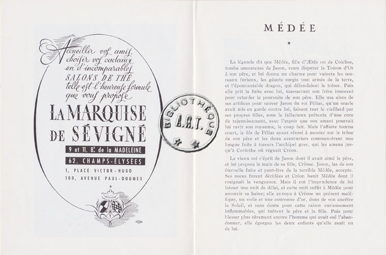 Les programmes de Théatre de l\