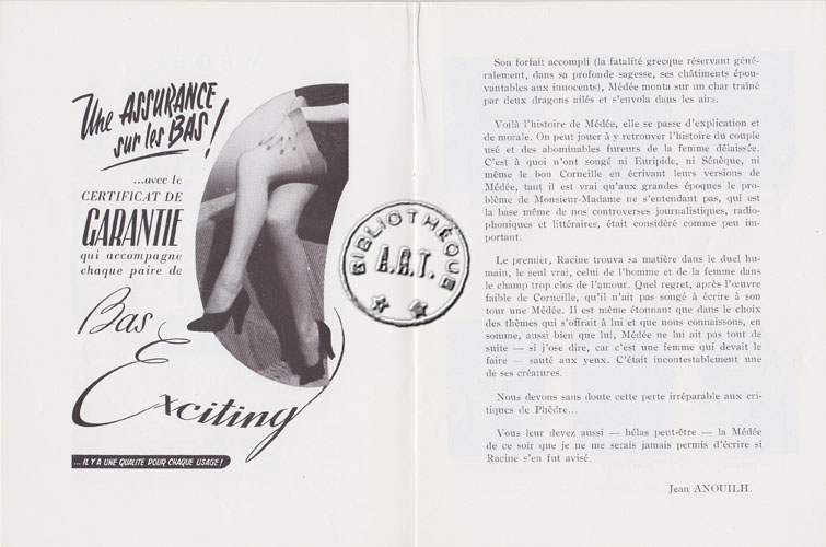 Les programmes de Théatre de l\