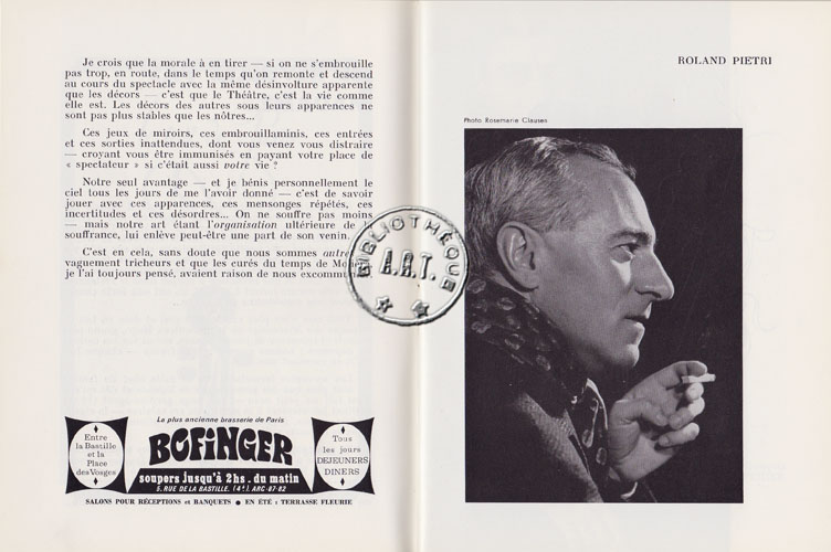 Les programmes de Théatre de l\