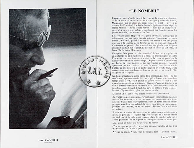 Les programmes de Théatre de l\