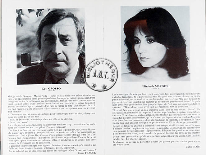 Les programmes de Théatre de l\