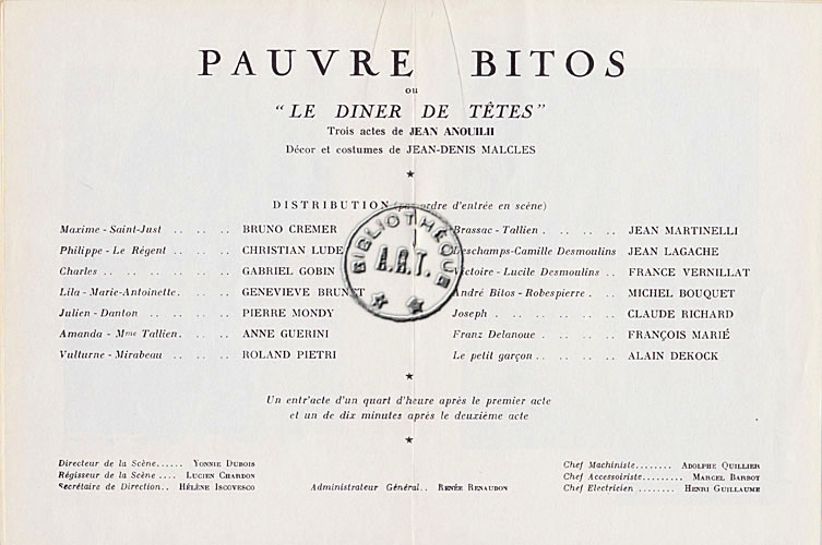 Les programmes de Théatre de l\