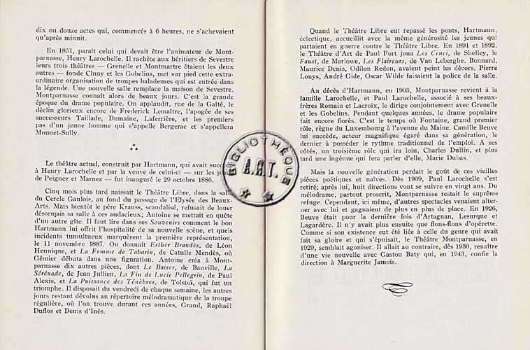 Les programmes de Théatre de l\