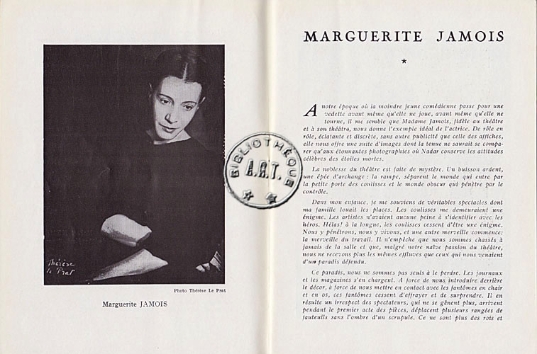 Les programmes de Théatre de l\